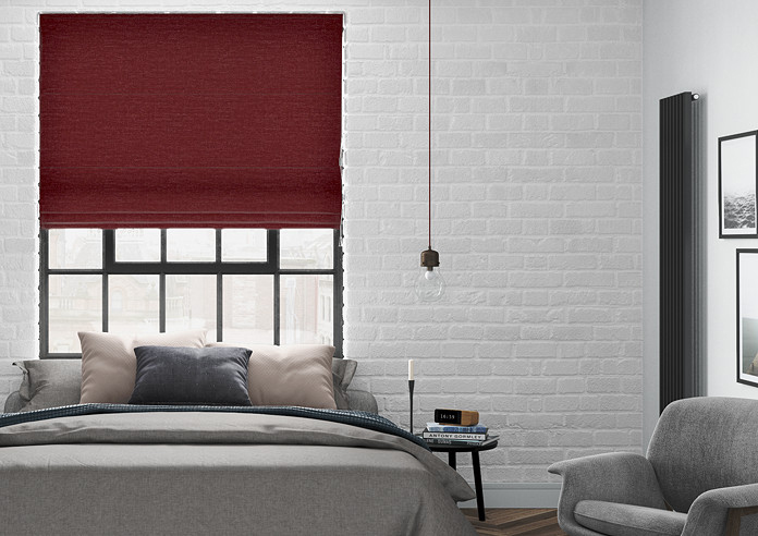 Maurice, Raspberry - Twist&Fit Roman Blind - Image 3